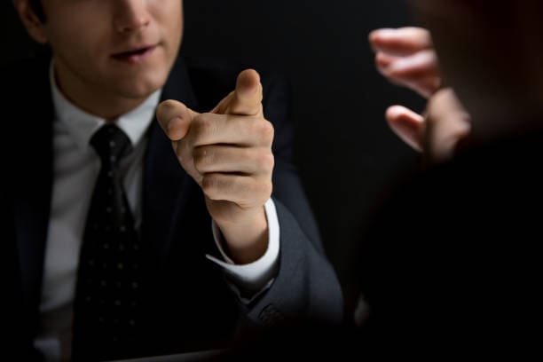 man point finger Private Detective Company