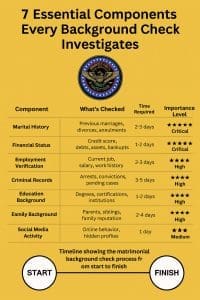The 7 Process of a matrimonial backgrounds checks  